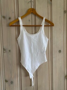Garage White Tank Top Bodysuit